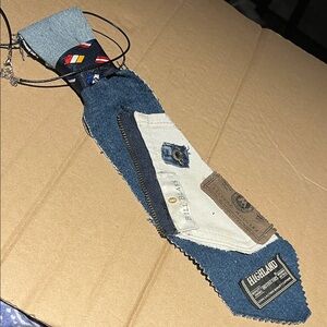 Upcycled Highland Denim Patchwork Tie